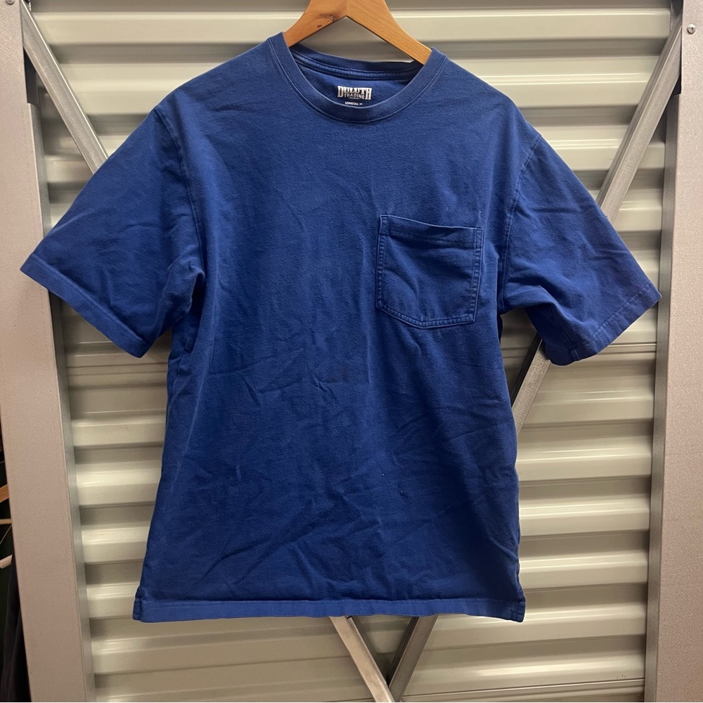 Duluth Trading Co Longtail Heavyweight Pocket Work Tee in Blue (S)
